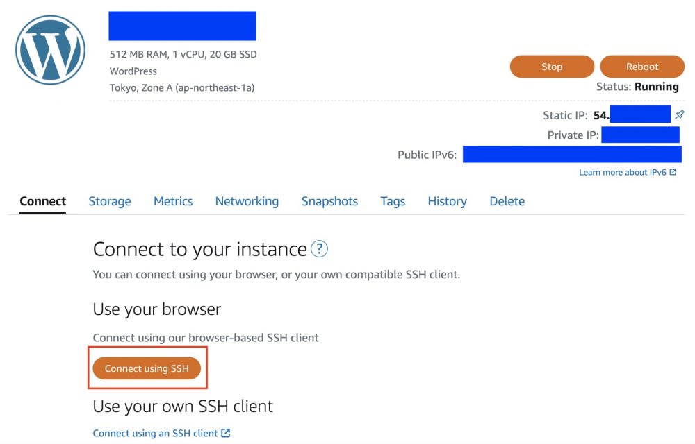 Amazon LightsailでWordPress構築 - WordPress設定編